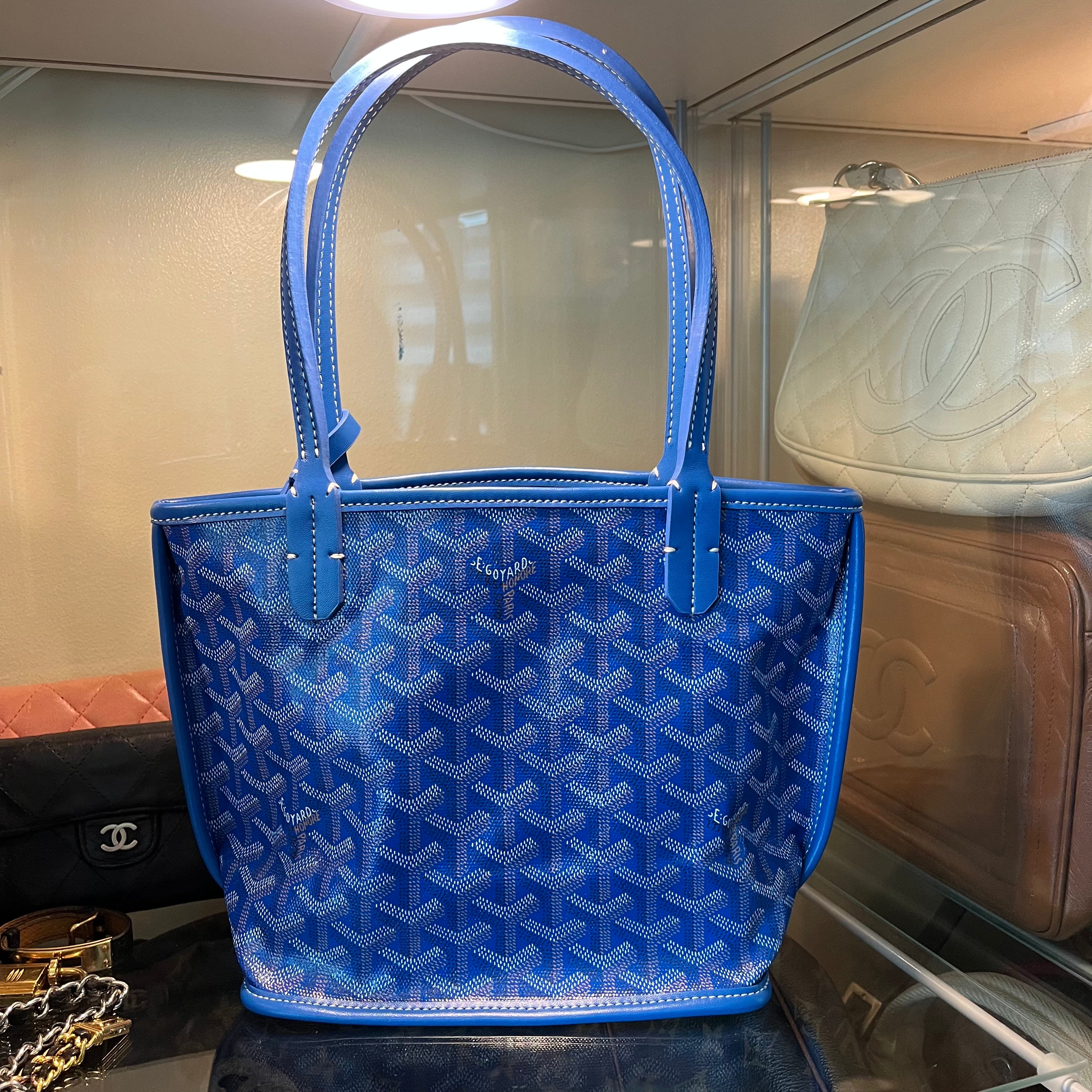 Goyard Anjou Reversible Mini Tote Blue Vintage Manila Co