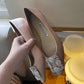 Manolo Blahnik Suede Nude Flats