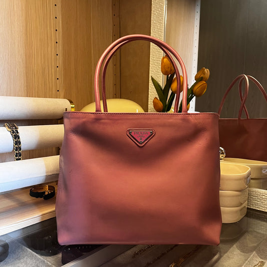 Prada Calfskin Pink Tote