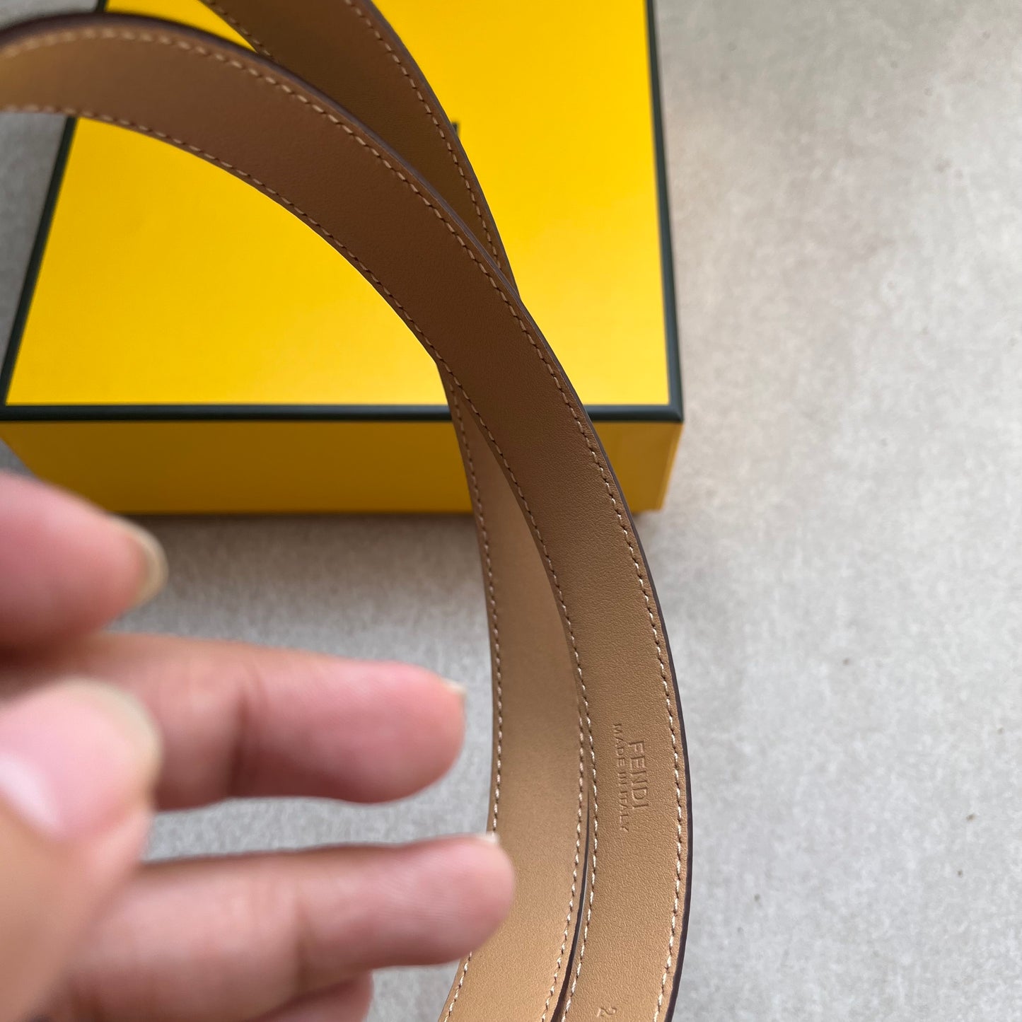 Fendi O-Lock Belt (Beige)