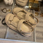 Christian Dior Dad Sandals  (Beige) Vertical Strap