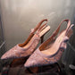 Christian Dior Lace Kitten Heels