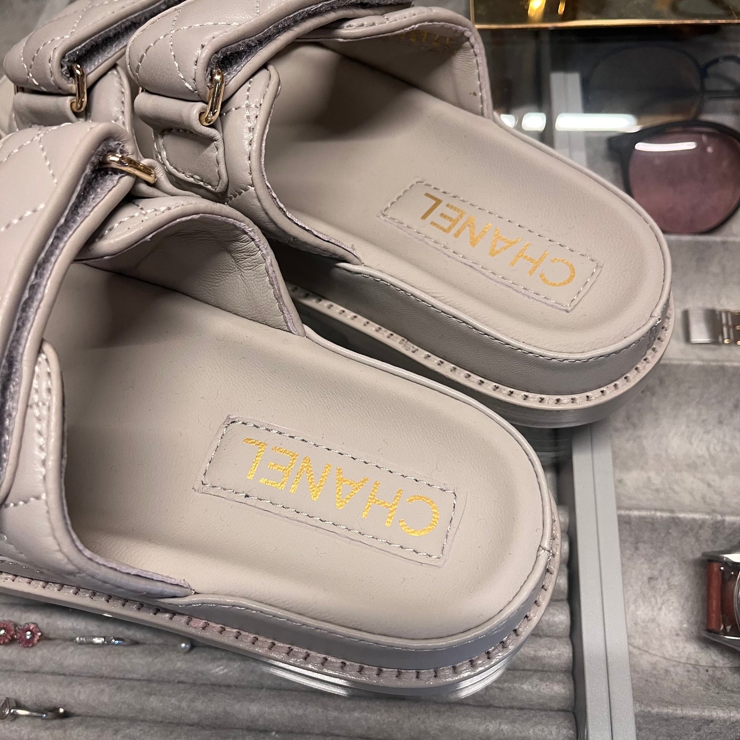 Chanel Dad Sandals (Gray)