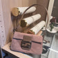 Fendi Pink Suede Baguette