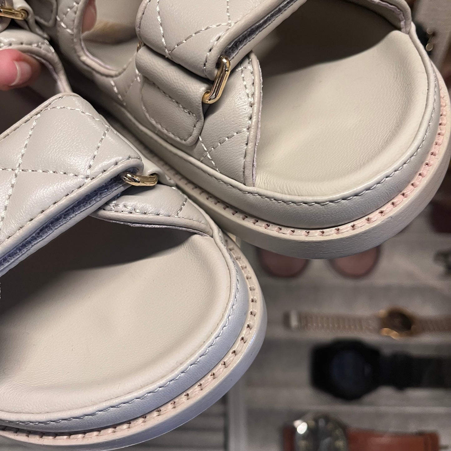 Chanel Dad Sandals (Gray)