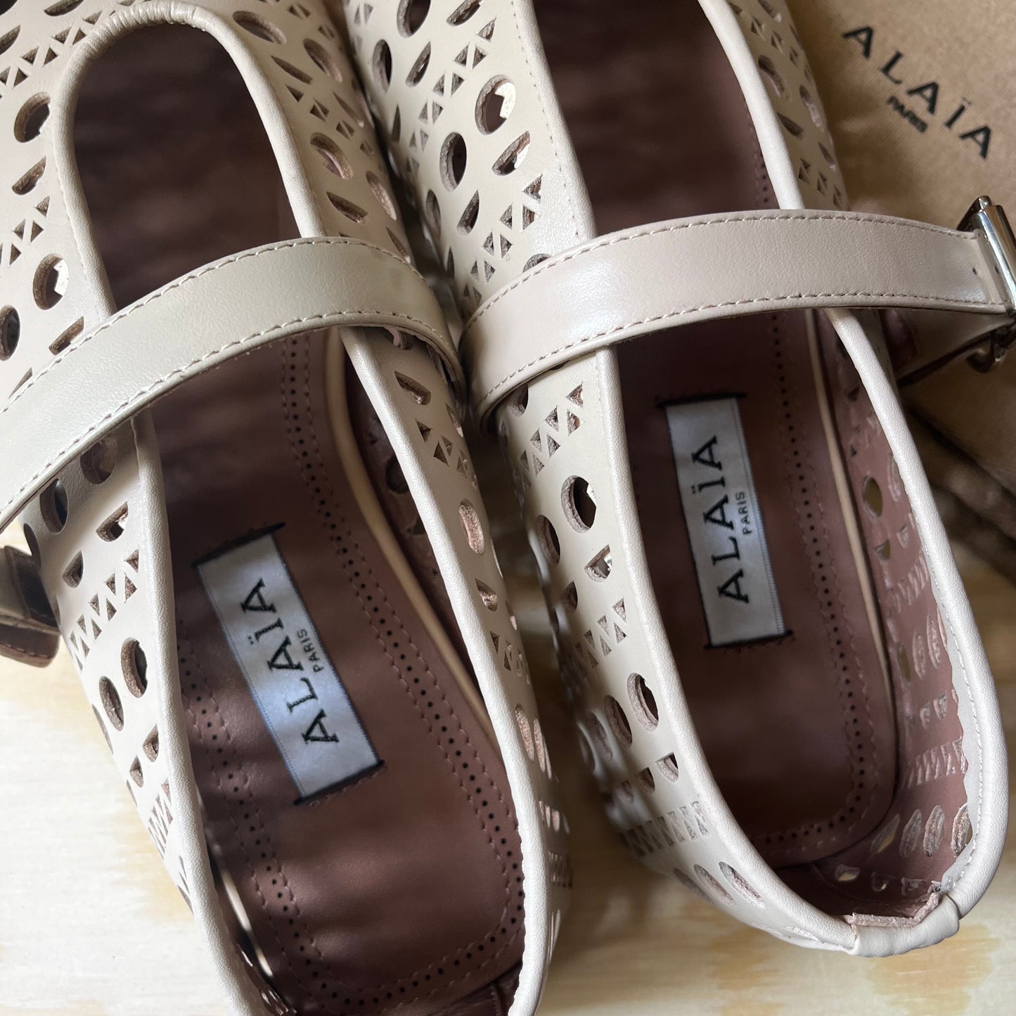 Alaia Mary Jane Flats