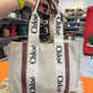 Chloe Woody Canvas Tote