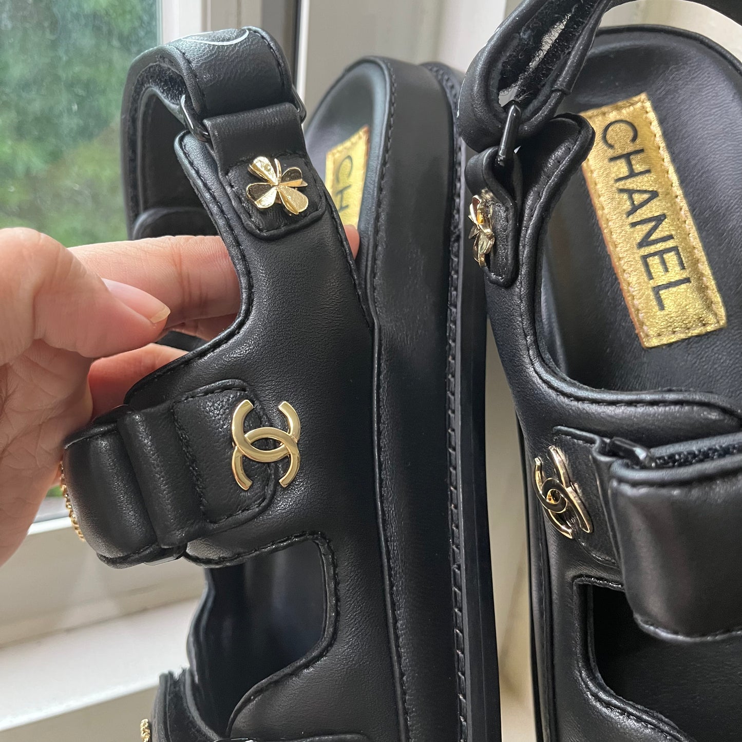 Chanel Dad Sandals Gold Label