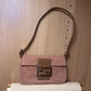 Fendi Pink Suede Baguette