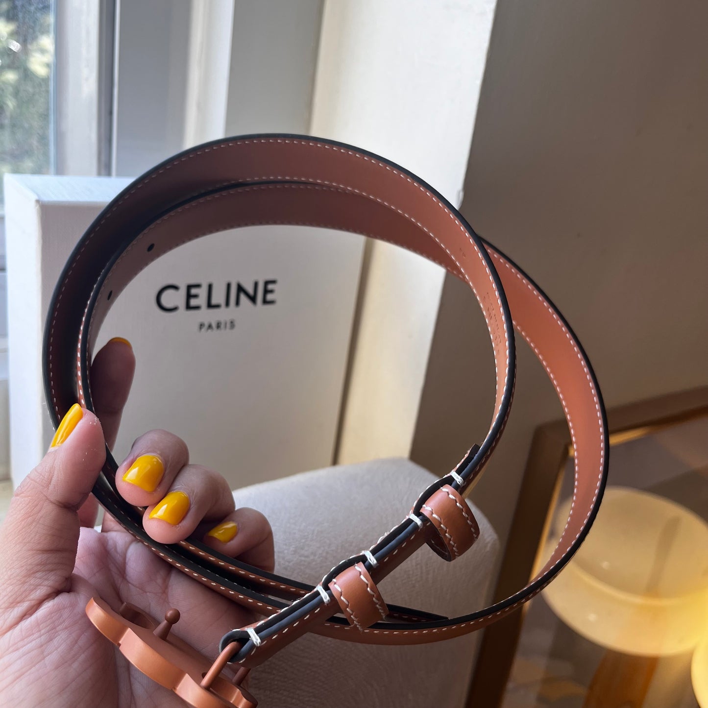 Celine Triomphe Belt 1.0 (Brown Buckle)