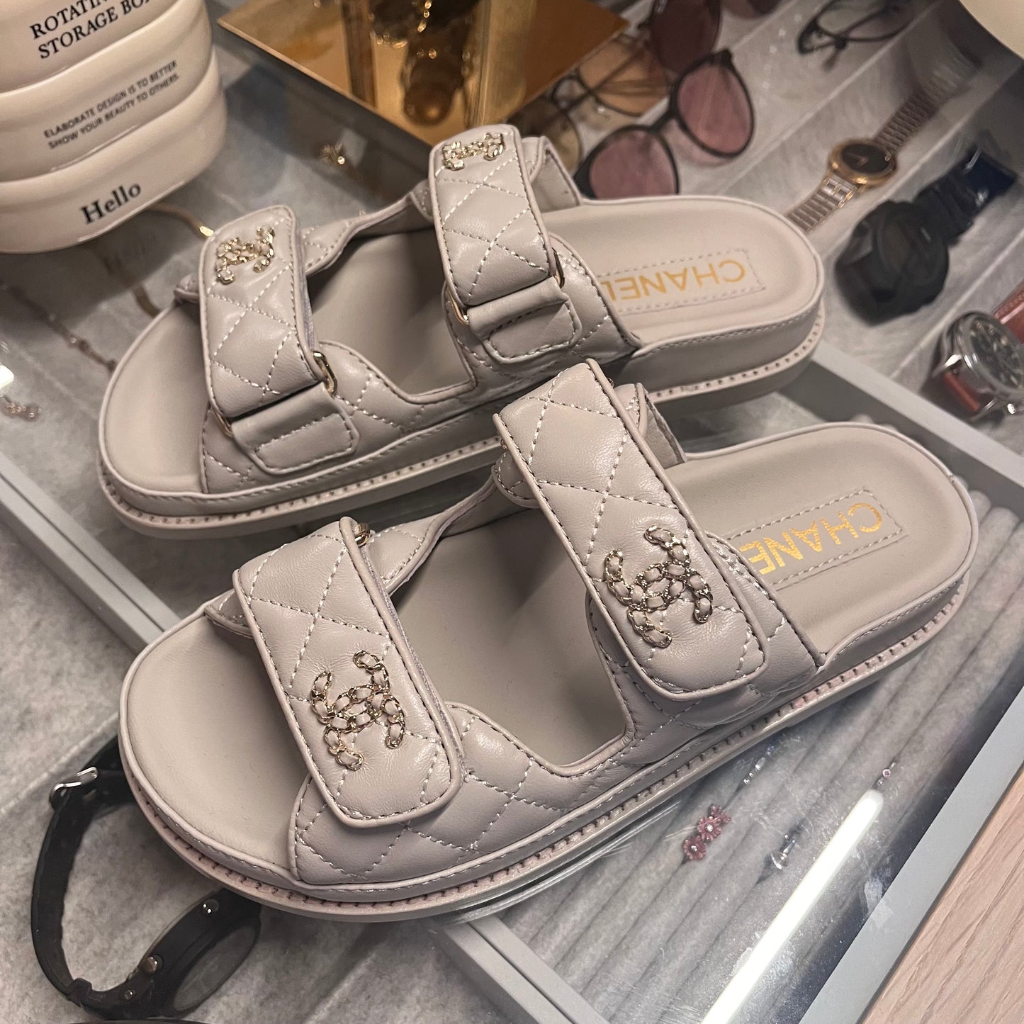 Chanel Dad Sandals (Gray)