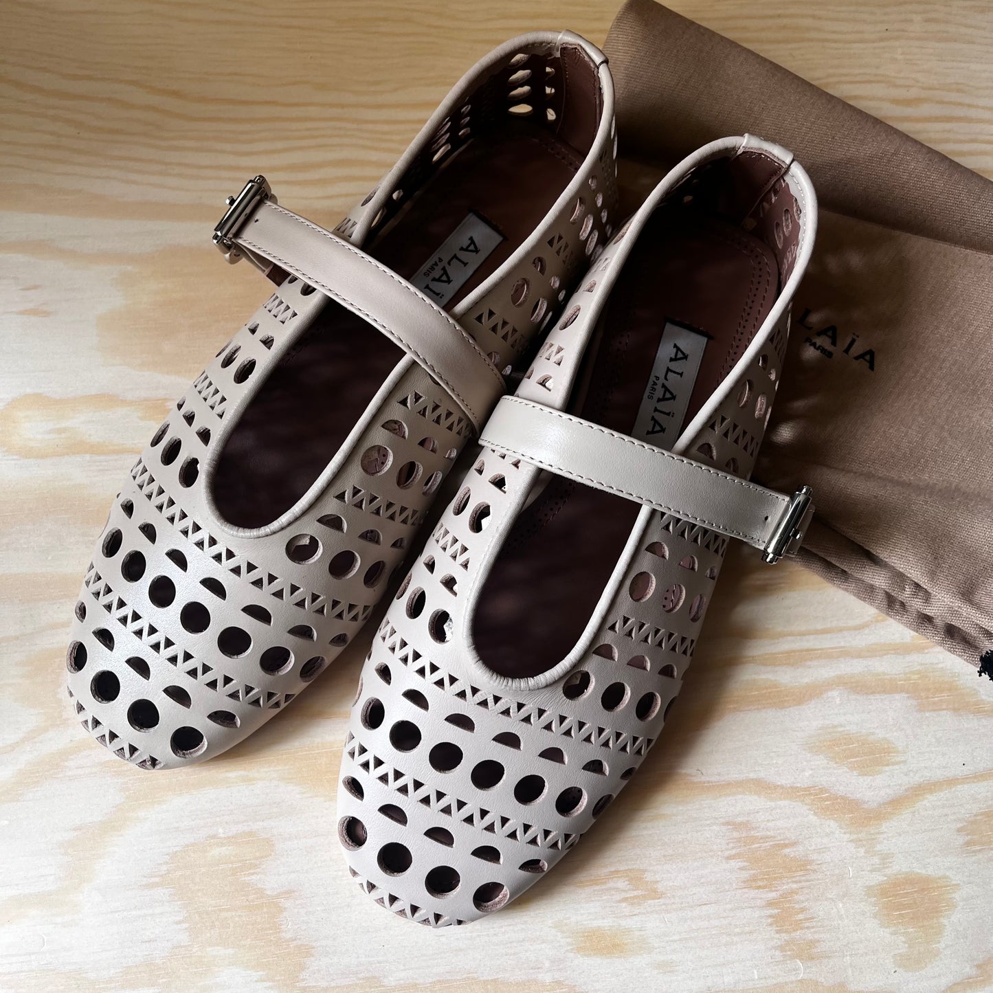 Alaia Mary Jane Flats