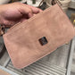 Fendi Pink Suede Baguette