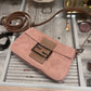 Fendi Pink Suede Baguette