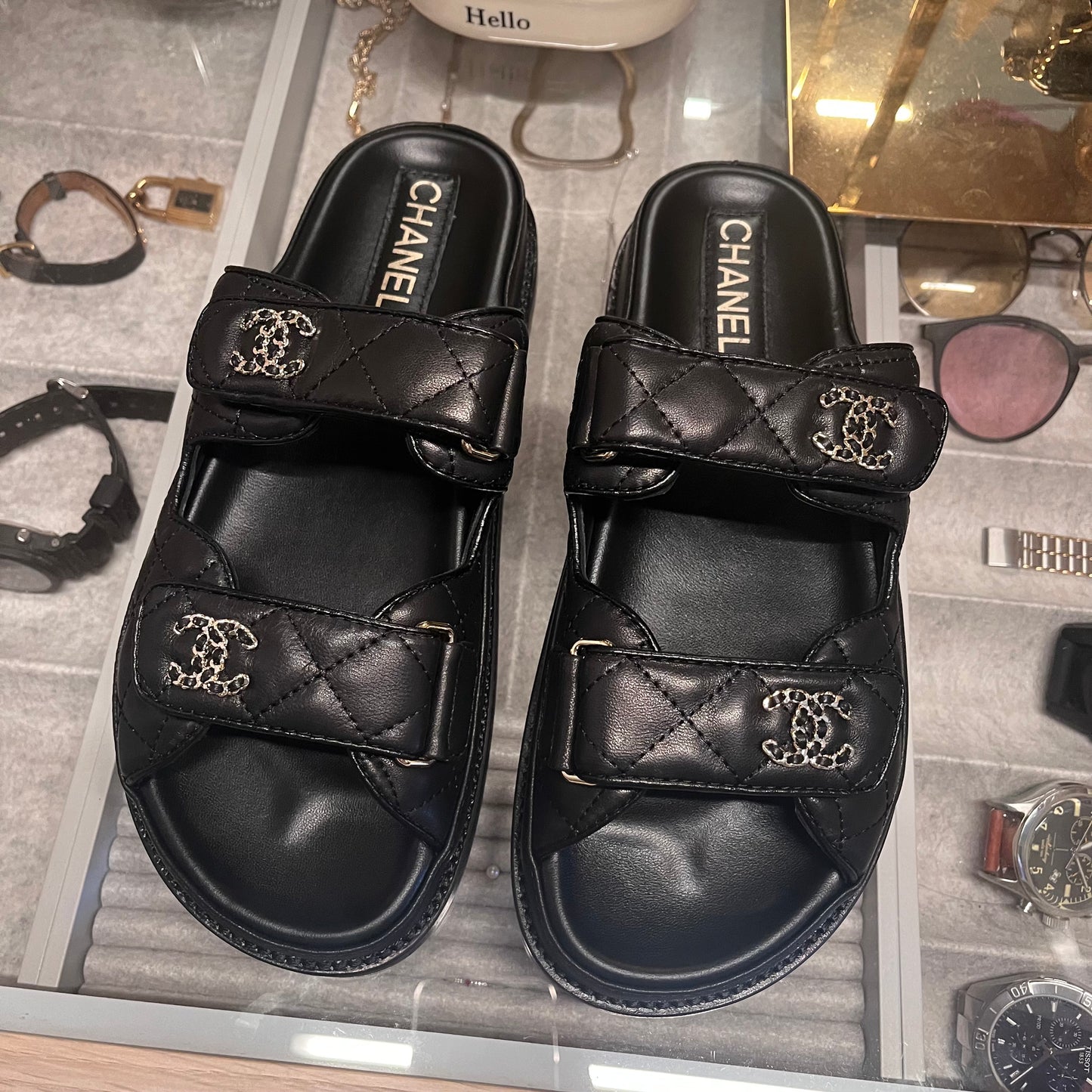 Chanel Dad Sandals (Black) no strap