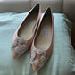 Manolo Blahnik Suede Nude Flats