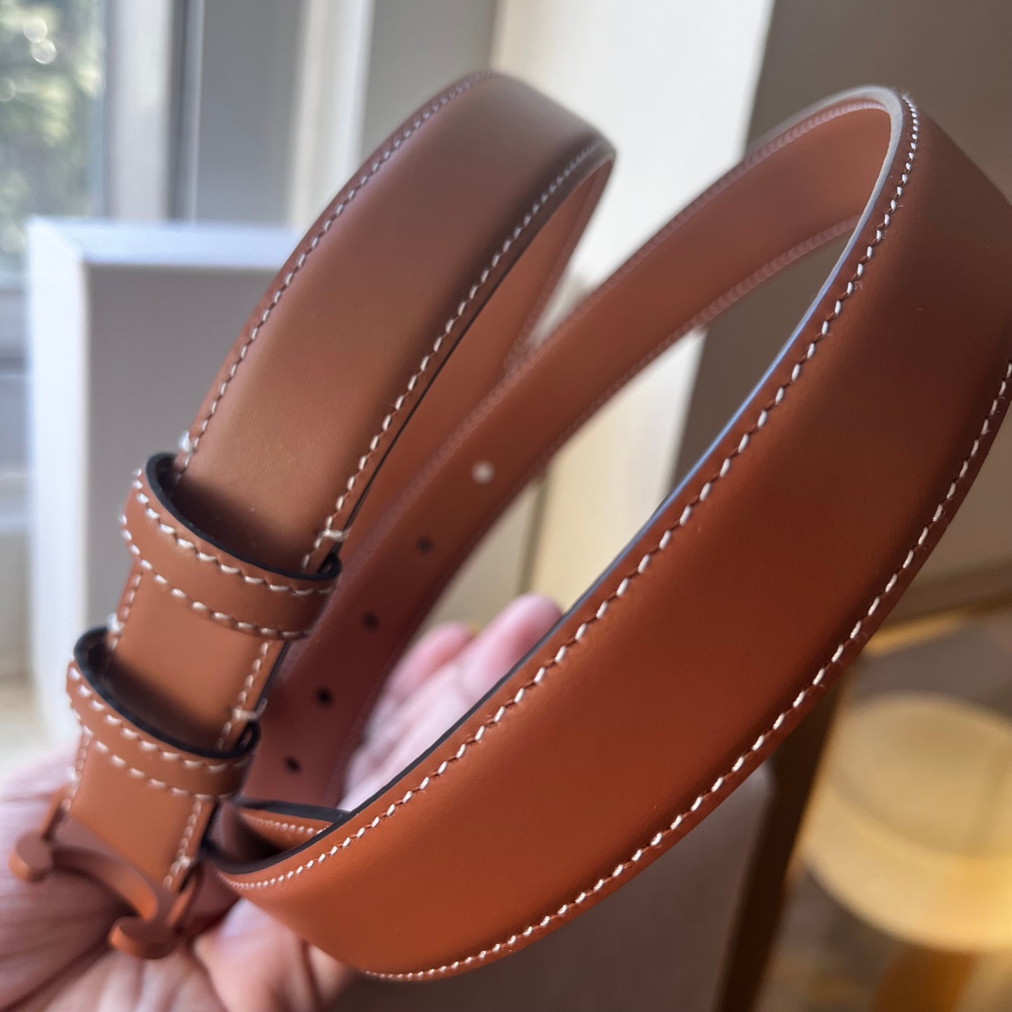 Celine Triomphe Belt 1.0 (Brown Buckle)