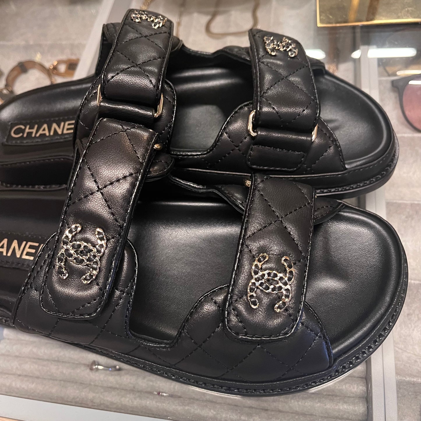 Chanel Dad Sandals (Black) no strap