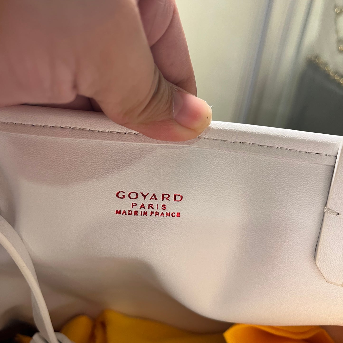 Goyard Anjou Reversible Mini Tote White