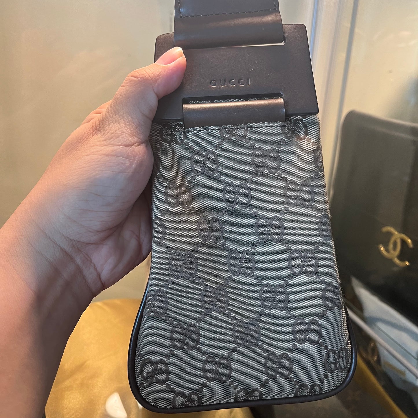 Gucci GG Monogram Canvas Baguette