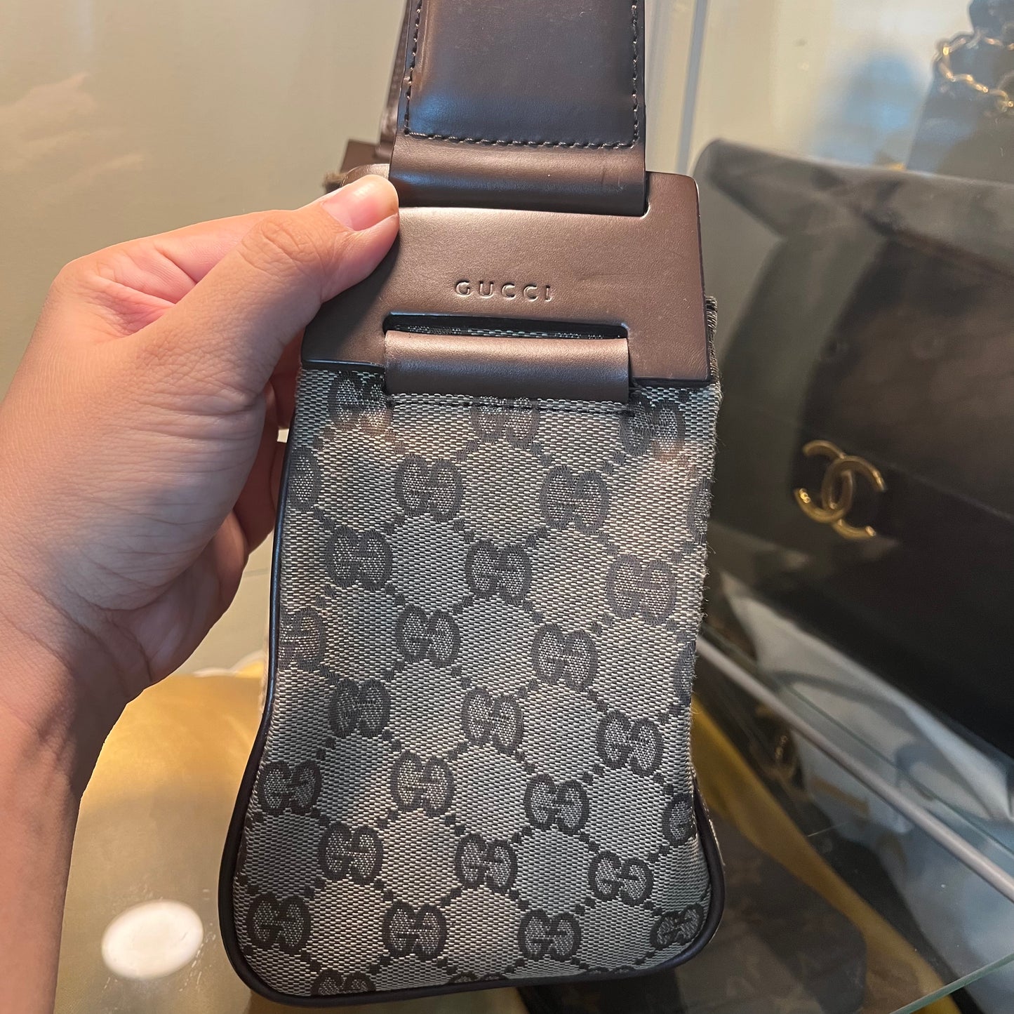 Gucci GG Monogram Canvas Baguette