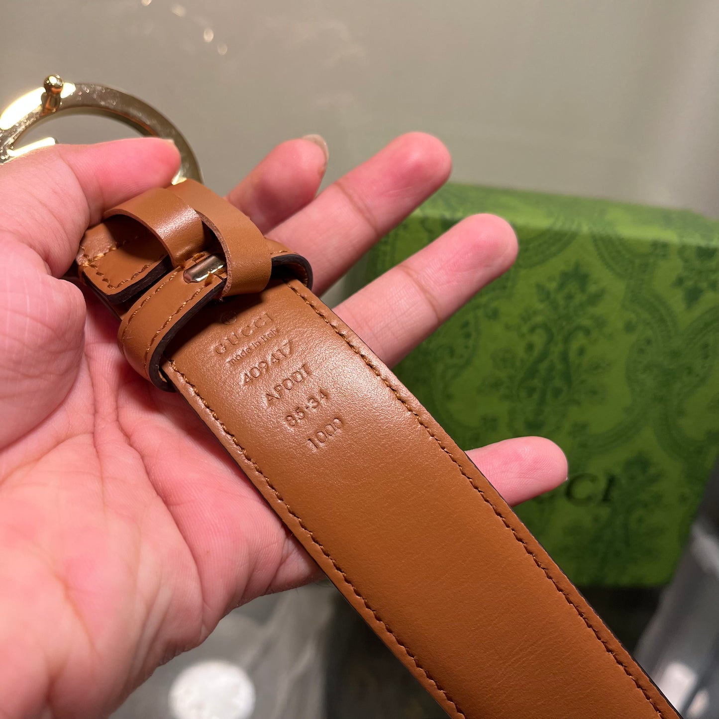 Gucci Equestrian GG Logo Belt Brown