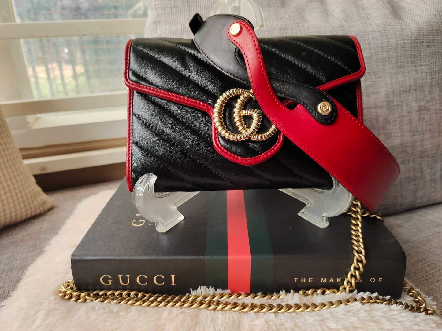 Gucc! Marmont Chain Crossbody