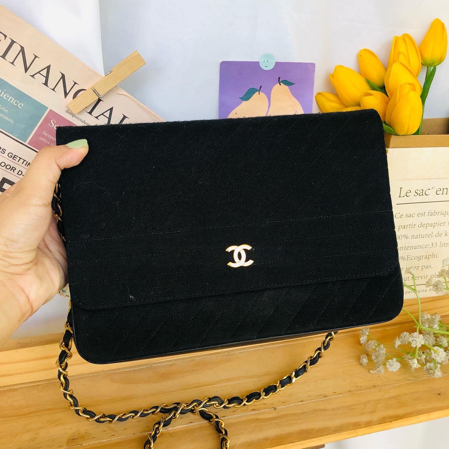 Vintage Chanel Jersey Crossbody