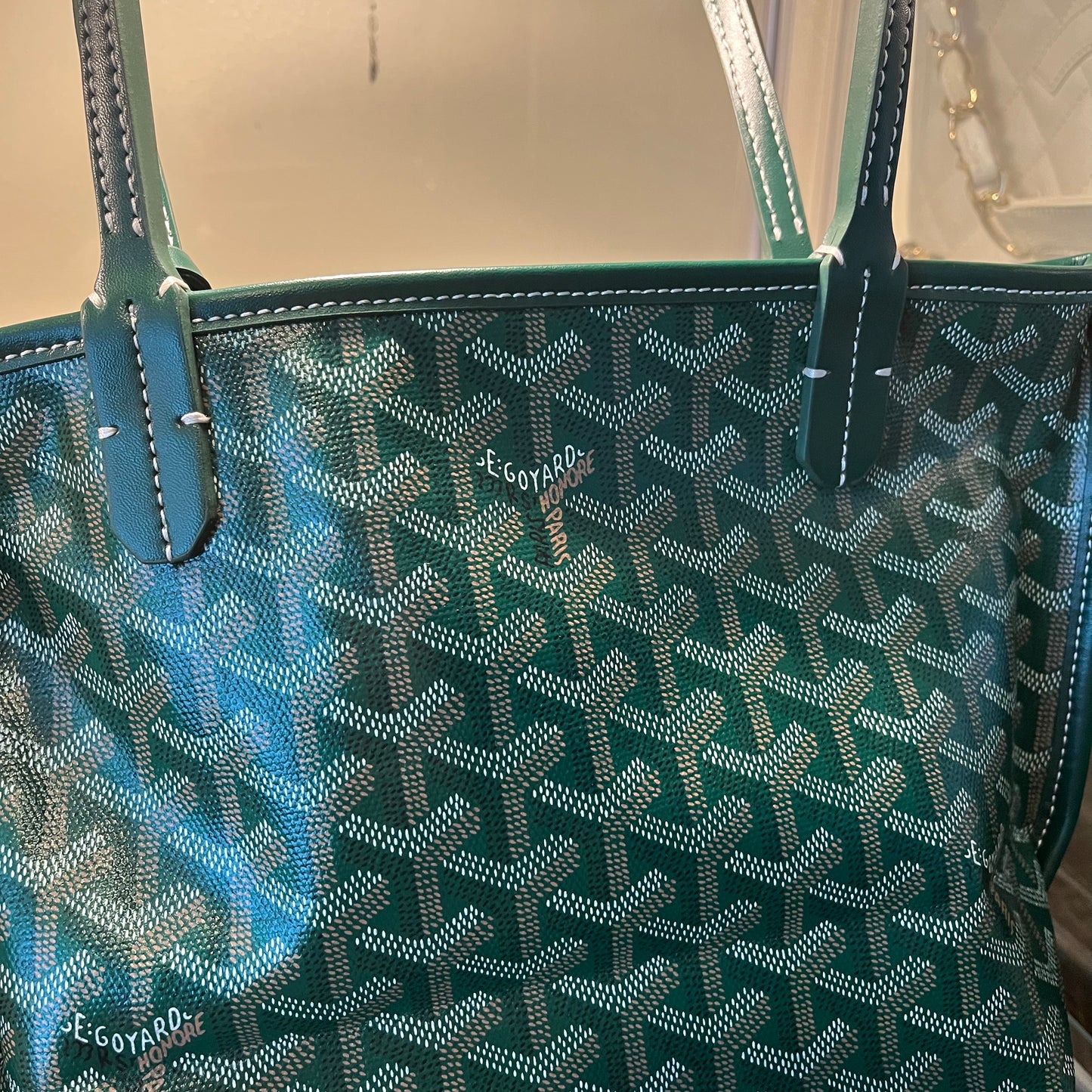 Goyard Anjou Reversible Mini Tote Green