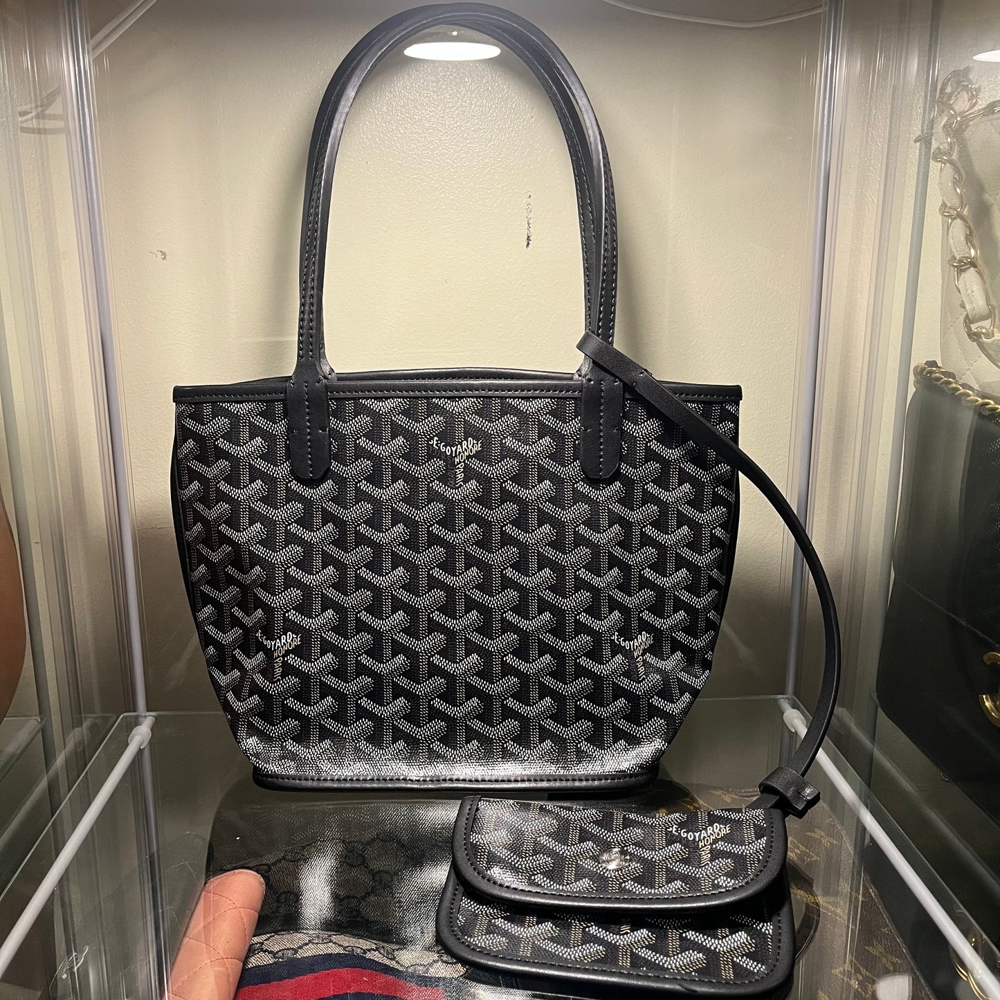 Goyard Anjou Reversible Mini Tote Black