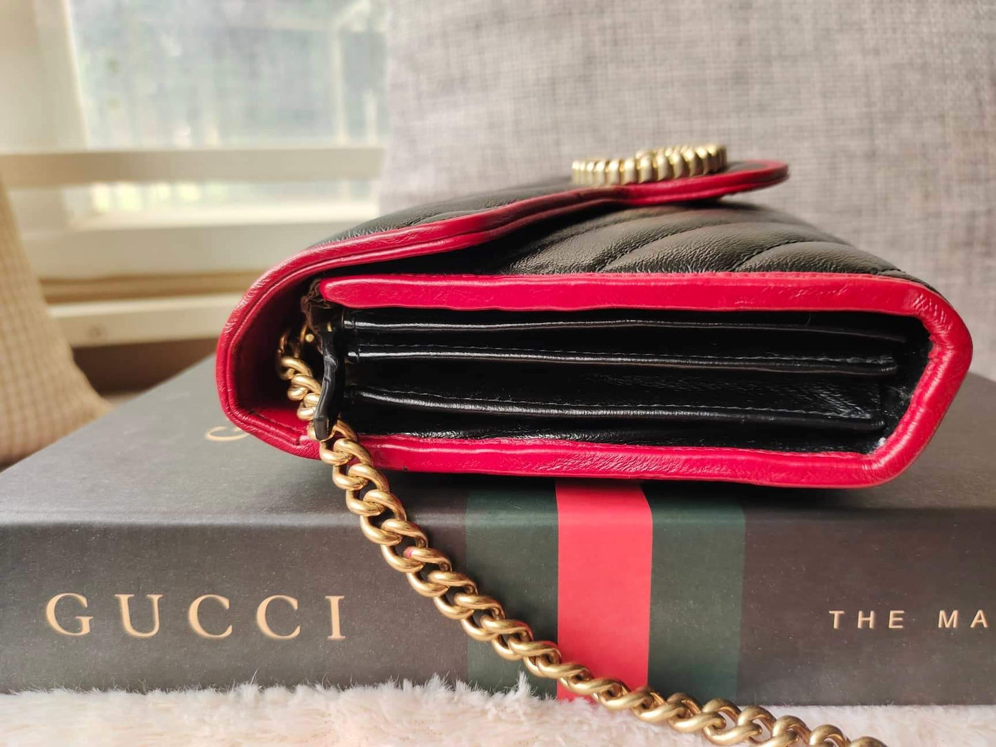 Gucc! Marmont Chain Crossbody