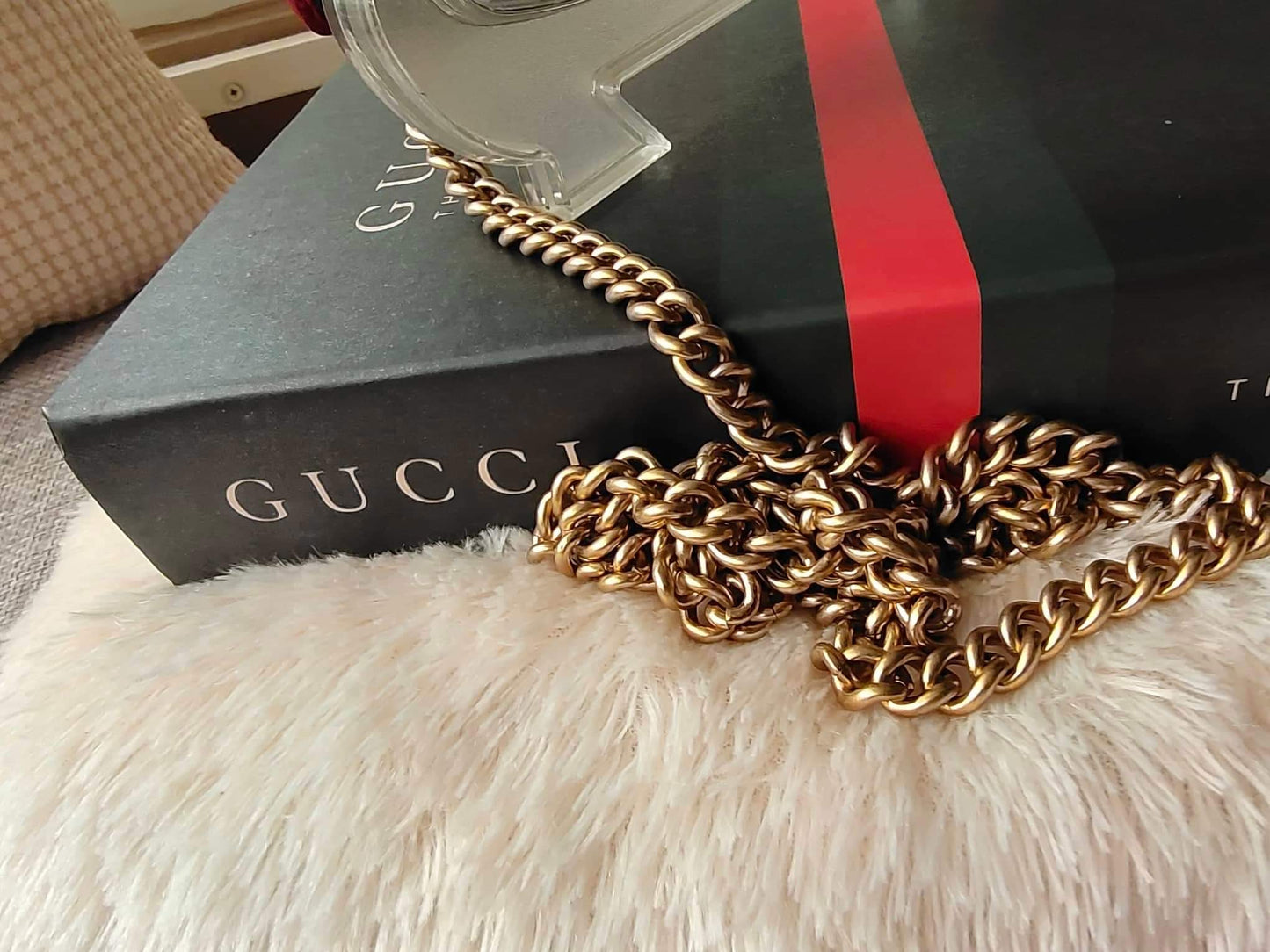 Gucc! Marmont Chain Crossbody