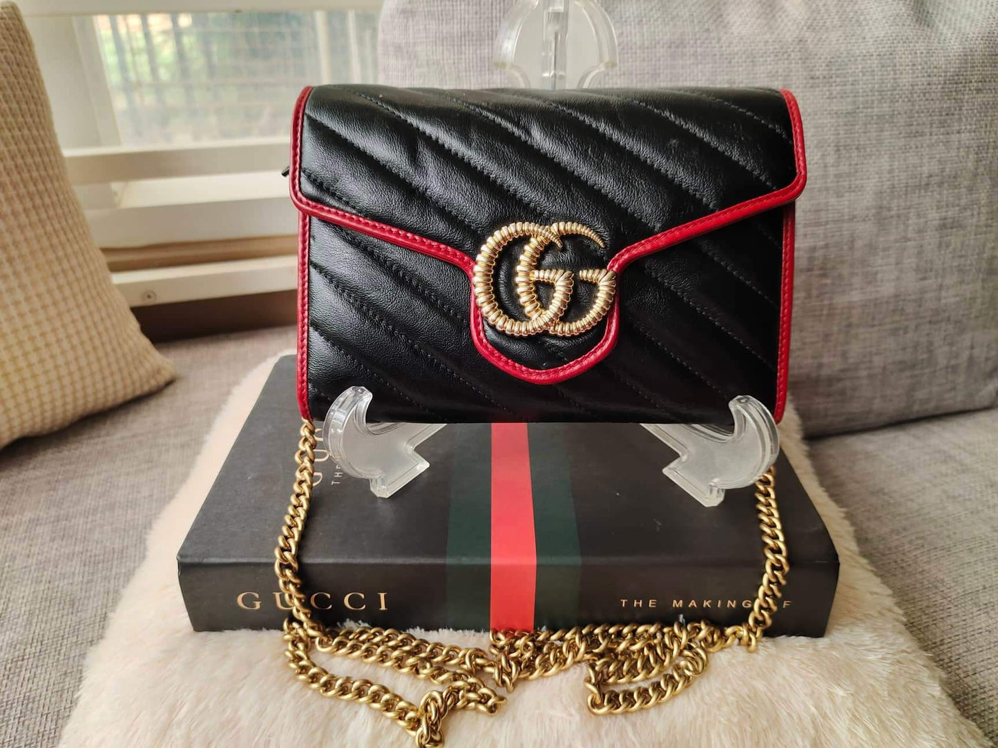 Gucc! Marmont Chain Crossbody