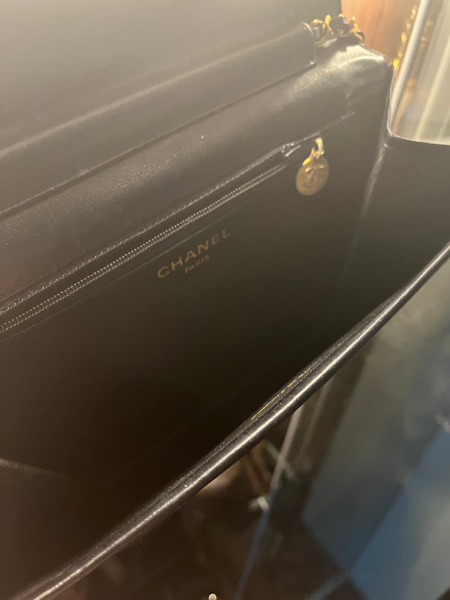 Chanel Flap Calfskin Shoulder Bag