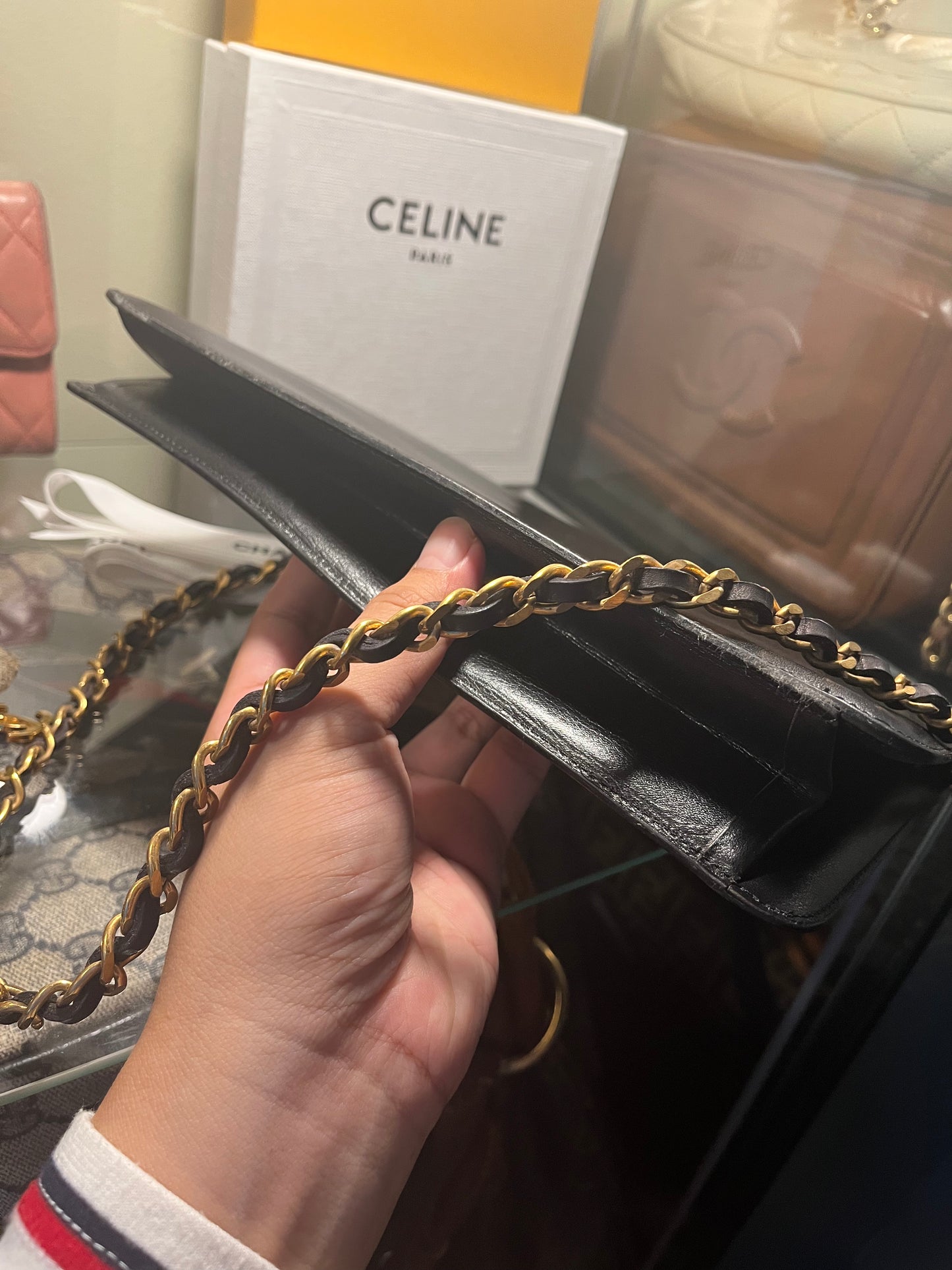 Chanel Flap Calfskin Shoulder Bag