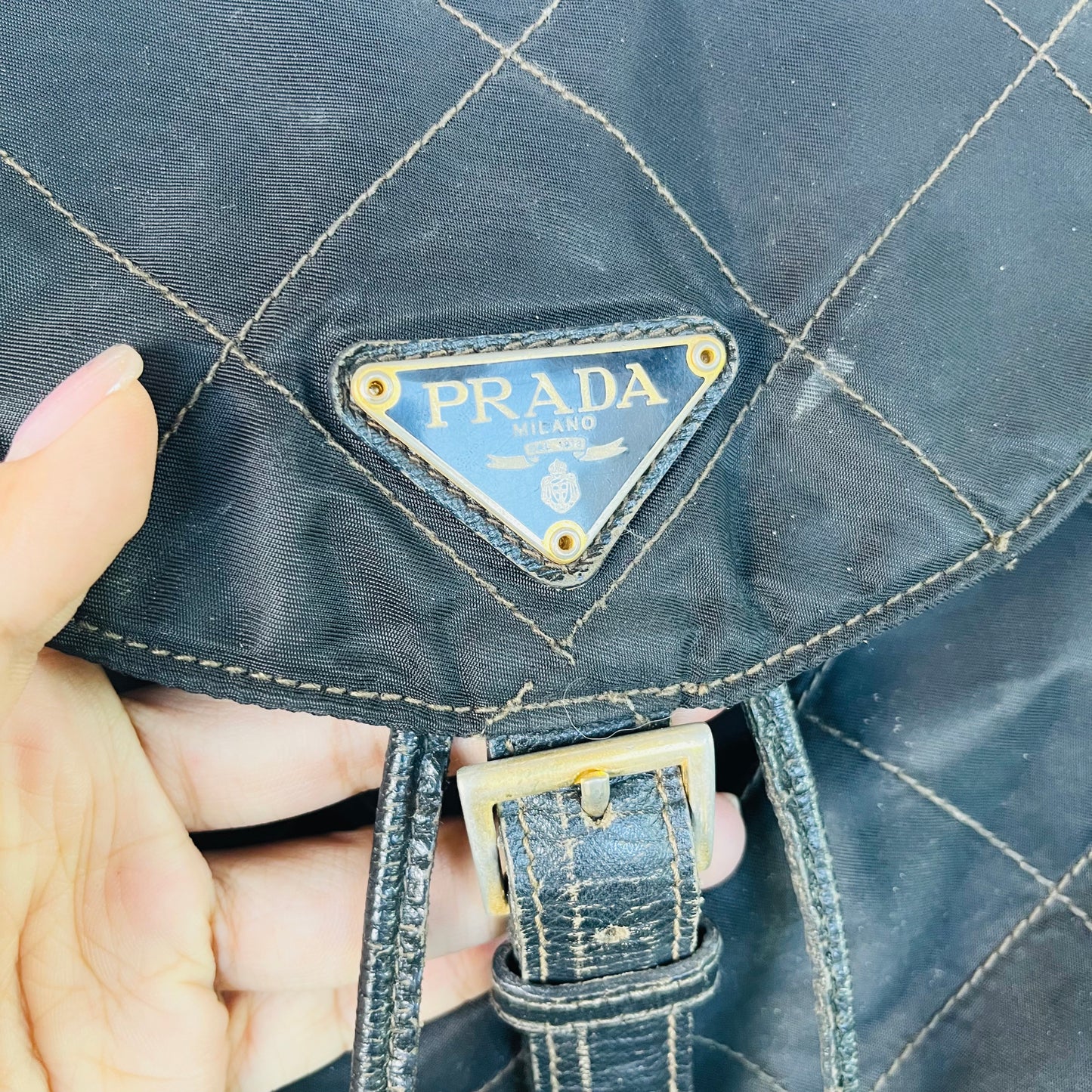 Prada Quilted Backpack