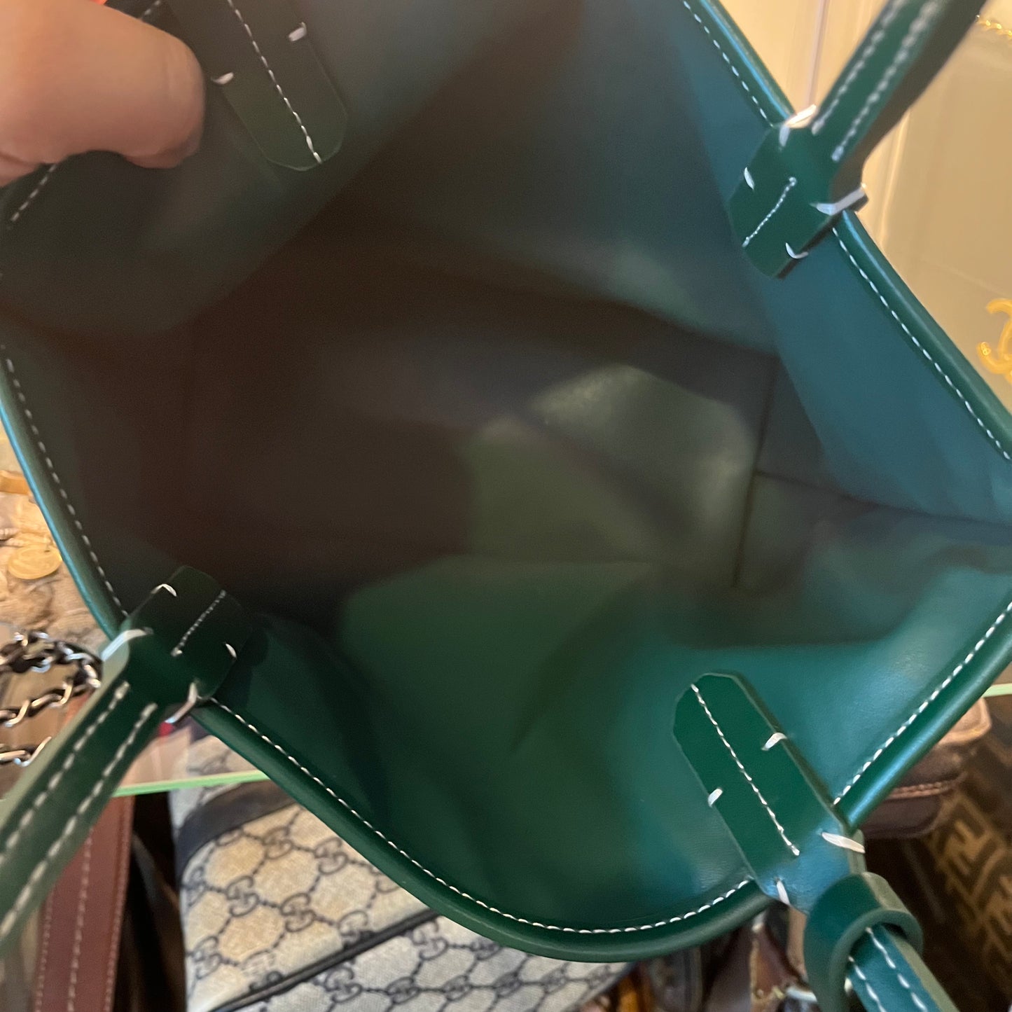 Goyard Anjou Reversible Mini Tote Green