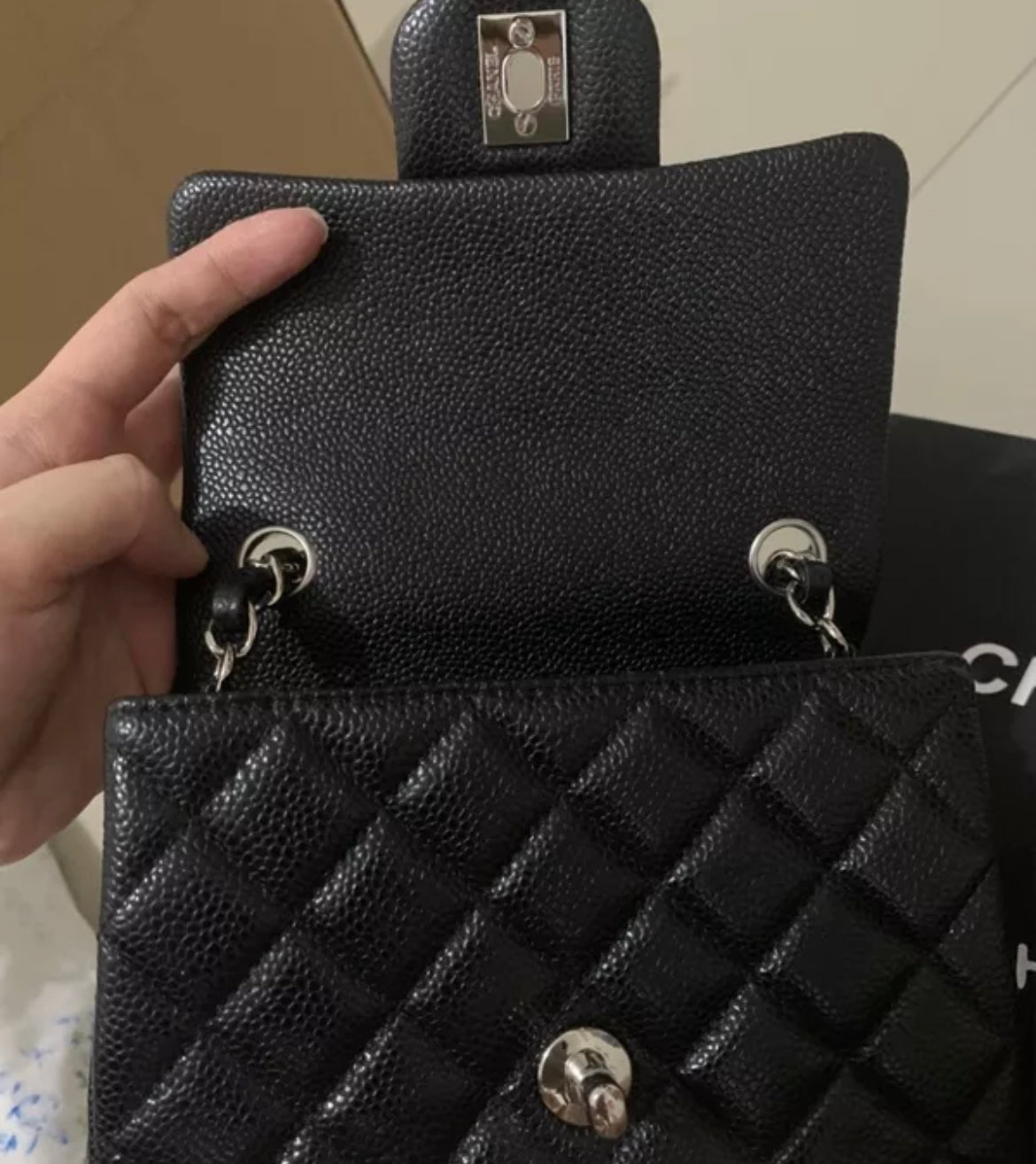 Chanel Mini Flap Caviar SHW