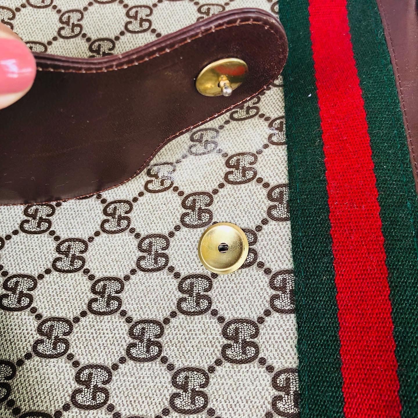 Vintage Gucci Web Shoulder Bag